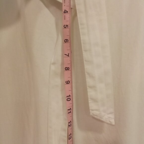 Land N Sea  High rise wide leg white linen pants with sash - Picture 9 of 10